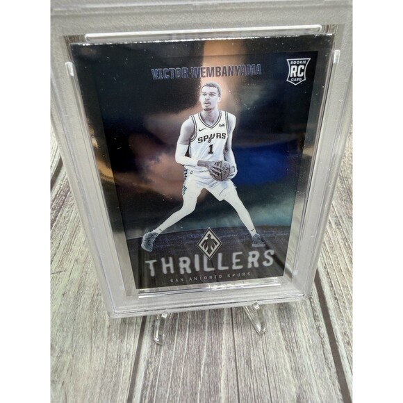 2023 PHOENIX VICTOR WEMBANYAMA THRILLERS #2 PSA  8 Nm/ Mt Spurs Rc - Picture 5 of 10